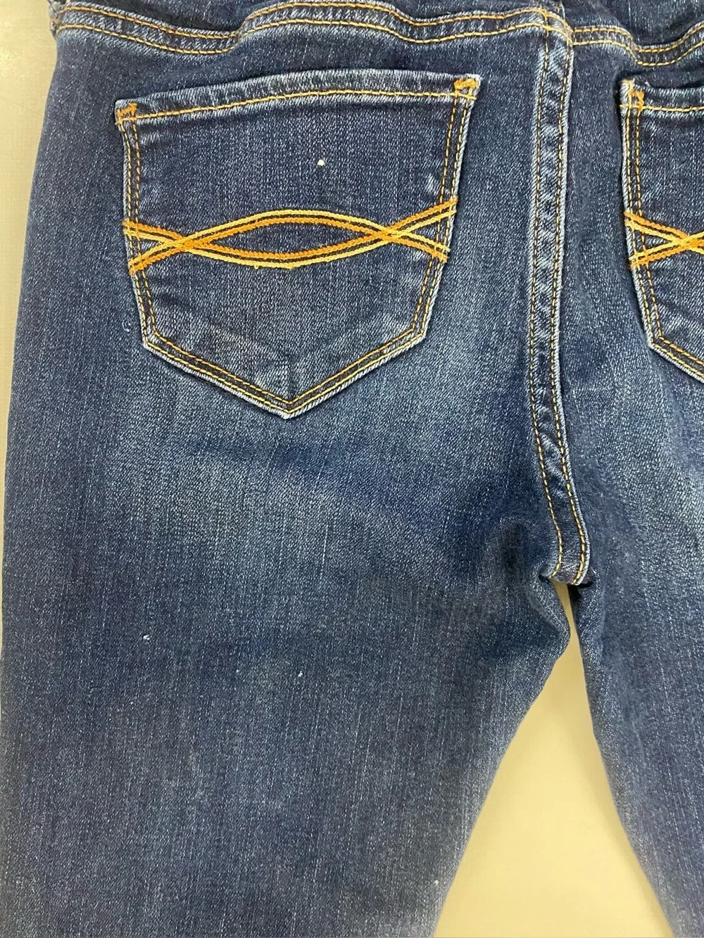 Abercrombie Kids Size 16 Dark Wash Skinny Jeans Stretch Denim Blue Y2K Preppy